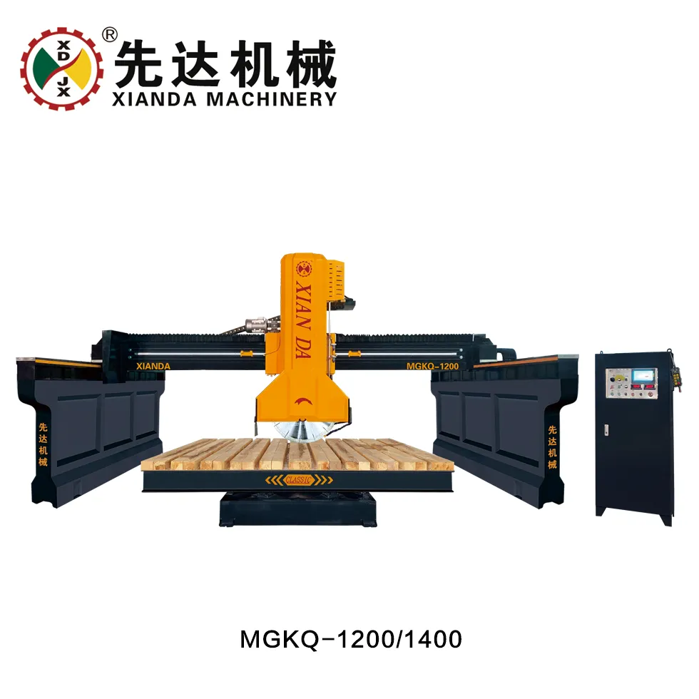 Infrared Middle Block Bridge Cutting Machine with 3200*2000mm Worktable 0-85° Tilting and 0-90° Rotation for Granite & Marble 0
