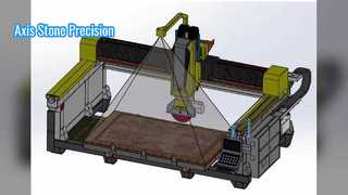 Precisión del cortador de piedra Axis para formas complejas