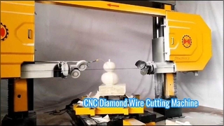 Máquina de sierra de hilo diamantado CNC de 5 ejes de alta precisión para perfilado de piedra complejo y tallado 3D