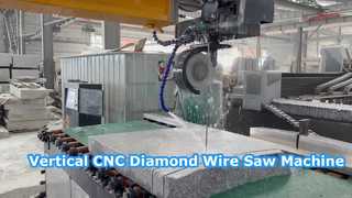 Máquina de sierra vertical de hilo diamantado CNC para mármol granito