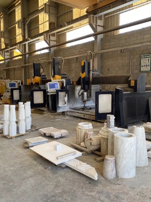 Máquina de tallado de columna de la losa de arco de 4 ejes estable