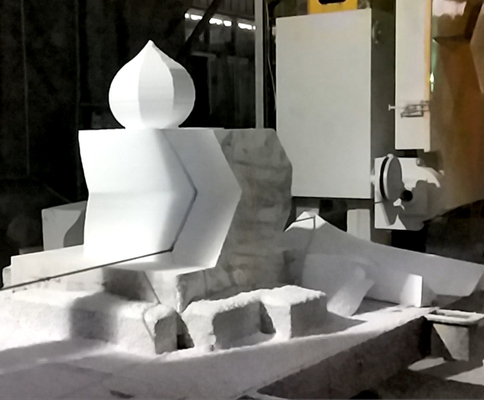 5 Ejes Máquina de sierra de alambre de diamante CNC con mesa de trabajo giratoria de 360° para formas 3D