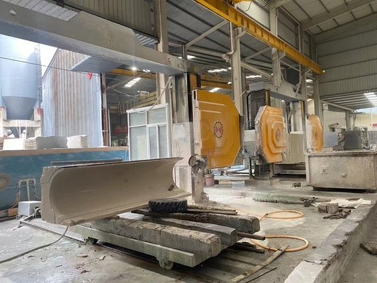 Máquina automática de corte de sierra de alambre CNC para mármol y granito