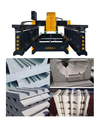 Máquina de corte y fresado lineal de tipo puente de doble viga CNC de 3 ejes
