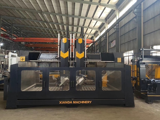 Xianda 4 eje Máquina de tallado CNC de alta precisión con precisión de posicionamiento de 0.02 mm y potencia de husillo de 5.5KW
