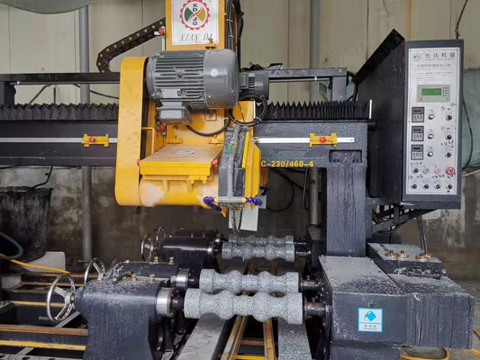PLC / CNC Cuatro PC Máquina de corte de baluster para pilar, base de columna y tapa de columna bloqueo de carretera