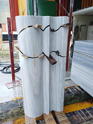 Máquina CNC de piedra de alambre de diamante monocerrado para formas especiales