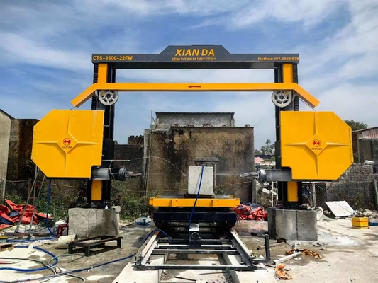 Máquina CNC de sierra de alambre de diamante con 4 volantes para el corte de piedra industrial
