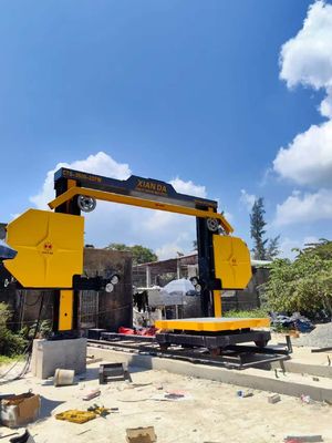 Máquina CNC de sierra de alambre de diamante con 4 volantes para el corte de piedra industrial