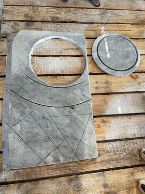 Máquina cortadora de puente CNC de 5 ejes con mesa de trabajo de 3400x2000mm y rotación de cabezal de 0°-360° para granito y mármol