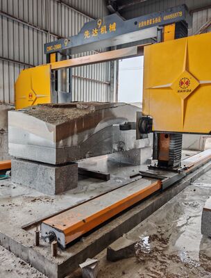 Máquina de sierra de alambre de diamante para trabajos pesados con pórtico móvil, con tamaño máximo de procesamiento de 3500*3500*2200 mm y control CNC/PLC para corte de piedra de alta precisión