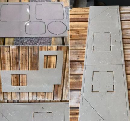 Diámetro de la hoja 350-450mm Máquina de corte de puente de 4 + 1 ejes