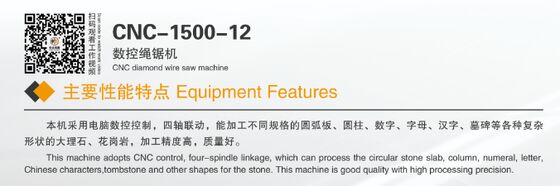 Máquina de sierra de alambre de diamante CNC compacta de 4 ejes para perfilar granito de mármol - Máquina de corte de piedra pequeña con certificado CE