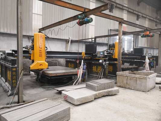 Sierra de Puente con Láser Infrarrojo para Piedra y PLC, Máquina de Corte, Adecuada para Procesamiento a Gran Escala de Losas de Mármol y Granito