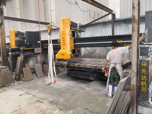 Sierra de Puente con Láser Infrarrojo para Piedra y PLC, Máquina de Corte, Adecuada para Procesamiento a Gran Escala de Losas de Mármol y Granito