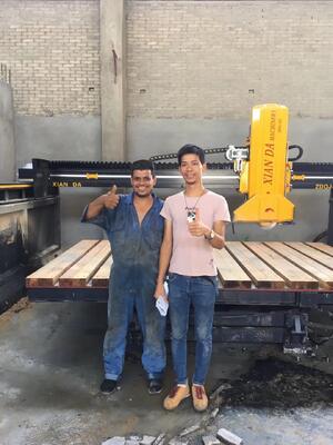 Sierra de Puente con Láser Infrarrojo para Piedra y PLC, Máquina de Corte, Adecuada para Procesamiento a Gran Escala de Losas de Mármol y Granito