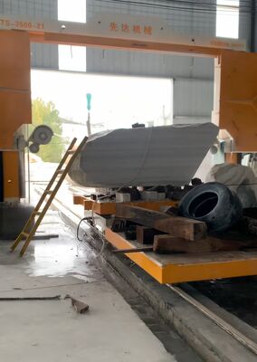 Máquina de sierra de alambre de diamante CNC con tamaño máximo de procesamiento de 3500*3000*1800 mm y motor principal de 11kw para corte de piedra