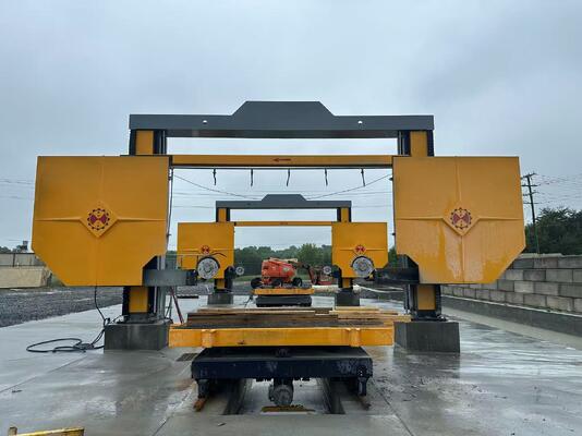 Máquina de corte de alambre de diamante con control PLC y accionamiento de tornillo síncrono para división de bloques de mármol y granito de 3000×3000×1500 mm