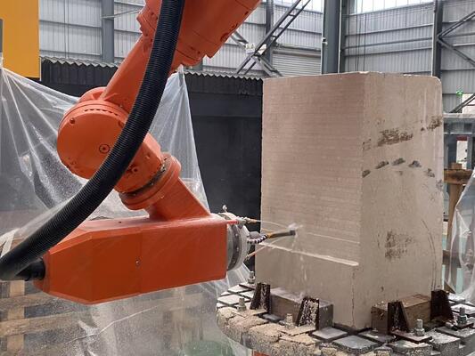 Máquina de corte de piedra CNC de 6 ejes con control interpolado y husillo BT40 para tallado a gran escala de hasta 3100 mm