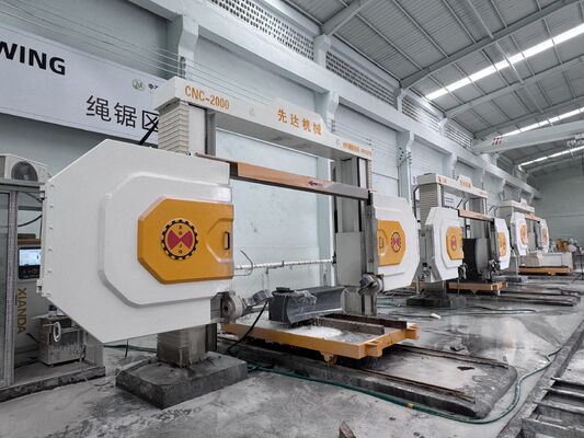 Máquina de sierra de alambre de diamante CNC de 4 ejes para corte de piedra de granito y mármol