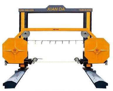 Máquina de sierra de alambre de diamante móvil con 3500*3500*2200mm Tamaño de procesamiento máximo y control CNC/PLC para el corte de piedra de alta precisión