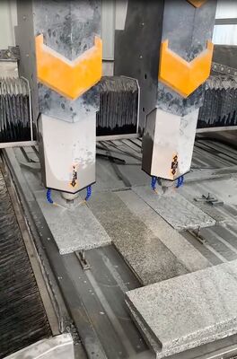 Máquina de tallado de piedra CNC con precisión de 0,02 mm, velocidad del aire de 15 m / min y energía eléctrica para piedra pavimentada táctil
