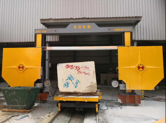 Máquina de sierra de hilo diamantado para trabajo pesado Xianda BWT-3500-21 PLC | Sierra de corte y rectificado de bloques de piedra de primera calidad para mármol y granito