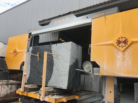Máquina de sierra de hilo diamantado para trabajo pesado Xianda BWT-3500-21 PLC | Sierra de corte y rectificado de bloques de piedra de primera calidad para mármol y granito