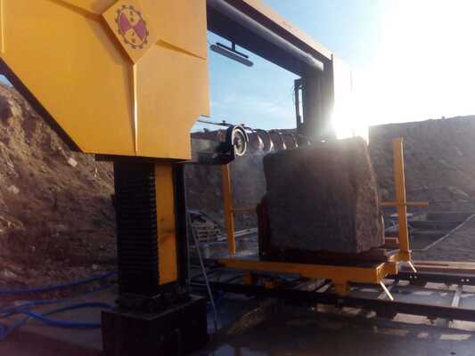 Control PLC Máquina de sierra de alambre de diamante para mármol de granito con tamaño de procesamiento máximo de 3500x3500x1800mm y motor principal de 15KW