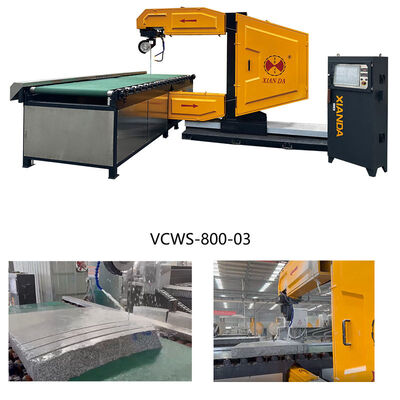 Máquina vertical de sierra de hilo diamantado CNC para perfilado de piedra 3D y corte de bloques