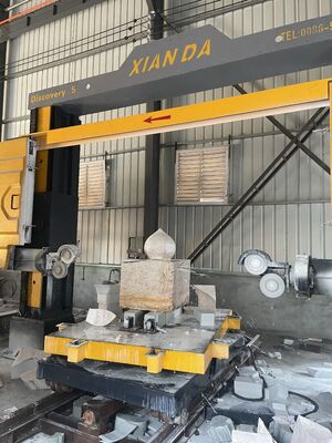 Xianda Discovery 5 Ejes Máquina de sierra de alambre de diamante CNC para granito de mármol 3D Arco Columna de formación de piedra de corte de perfil