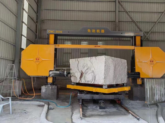 Máquina CNC de sierra de alambre de diamante con carrito giratorio de 360° de diámetro de rueda de 1600 mm y consumo de agua de 4 m3/h