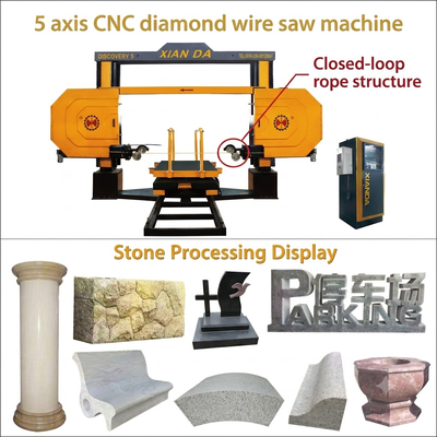 5 Ejes Máquina CNC de sierra de alambre de diamante para el corte de granito y mármol con 2600 × 3000 × 1500 mm de tamaño de procesamiento