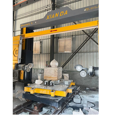 Máquina de sierra de hilo diamantado CNC de 5 ejes de alta precisión para perfilado de piedra complejo y tallado 3D