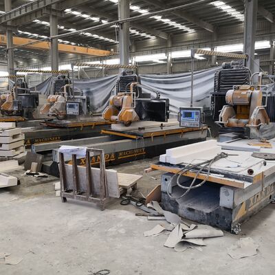Máquina de perfilado de línea de piedra de control PLC con corte de doble cuchilla y marco de acero soldado de trabajo pesado