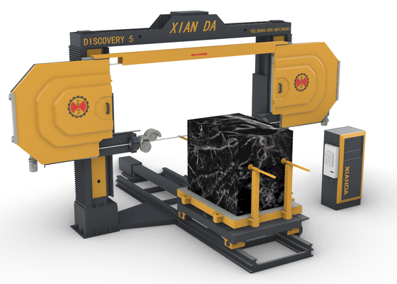 Máquina de sierra de alambre de diamante CNC de 5 ejes con motor principal de 11kw para procesamiento de formas 3D en mármol y granito