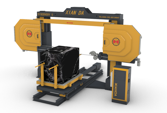 Máquina de sierra de alambre de diamante CNC de 5 ejes con motor principal de 11kw para procesamiento de formas 3D en mármol y granito