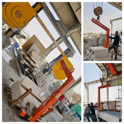 Máquina de sierra de alambre de diamante CNC de 4 ejes con mesa giratoria servo de 360° y capacidad de carga de 20 toneladas para corte de piedra