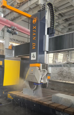 Máquina de corte de sierra de puente CNC de 5 ejes con rotación de hoja de 360° y tamaño de procesamiento de 3200x2000 mm para fabricación de piedra