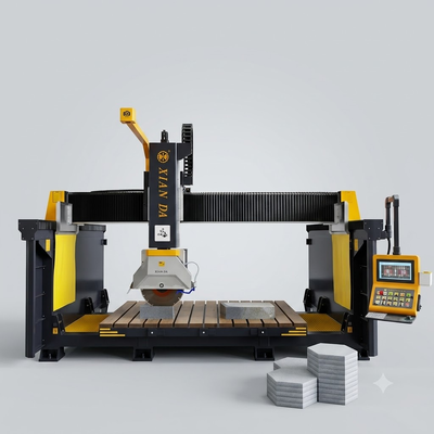 Máquina de corte de sierra de puente CNC de 5 ejes con rotación de hoja de 360° y tamaño de procesamiento de 3200x2000 mm para fabricación de piedra