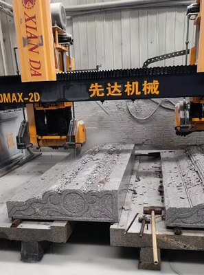Máquina de corte y fresado de piedra CNC de tipo puente de doble viga