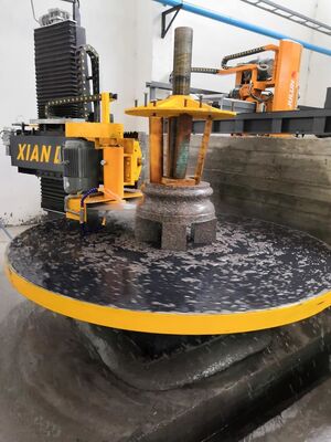 Máquina de perfilado de base y tapa de columna de control PLC para granito de mármol