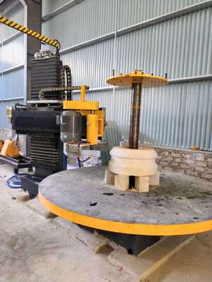 Máquina de perfilado de base y tapa de columna de control PLC para granito de mármol