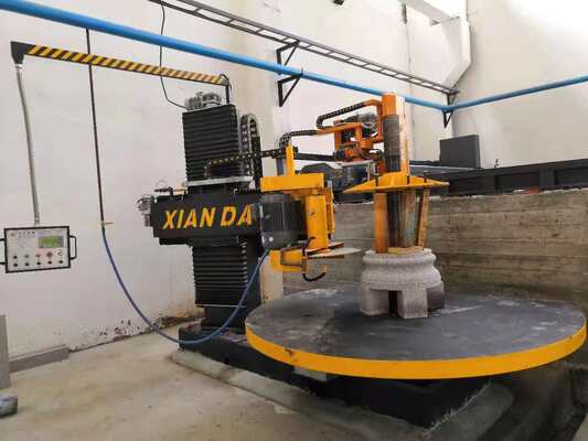 Máquina de perfilado de base y tapa de columna de control PLC para granito de mármol