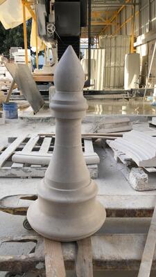 Máquina de perfilado de base y tapa de columna de control PLC para granito de mármol