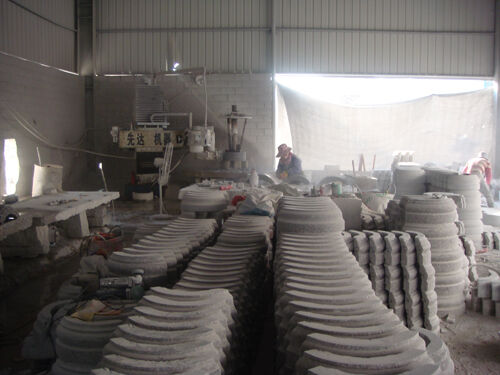 Máquina de perfilado de base y tapa de columna de control PLC para granito de mármol