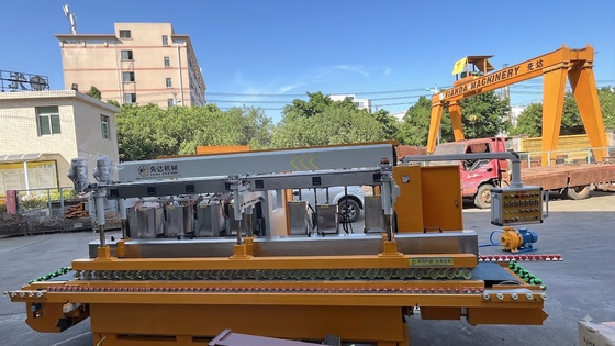 Máquina pulidora de bordes de piedra horizontal CNC de 11 cabezales para rectificado de bordes de granito, mármol y cuarzo