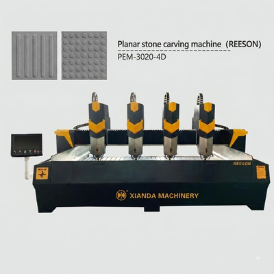 Máquina de tallado de piedra CNC eléctrica con precisión de 0,02 mm y velocidad del aire de 15 m / min para piedra de pavimento táctil