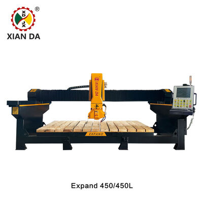 4 + 1 Eje Máquina de sierra de puente CNC, Granito, mármol, cuarzo y piedra de corte para el procesamiento de encimeras, Xianda Expand 450MC / 450L-MC