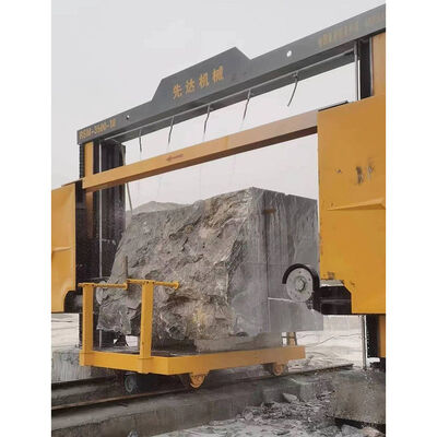 Máquina de sierra de alambre de diamante XIANDA RSM-3500-21, máquina de corte de bloques de piedra con control de movimiento PLC de 2 ejes para máquina divisoria de granito y mármol
